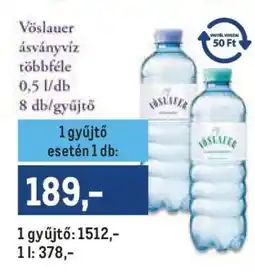 Metro Vöslauer ásványvíz többféle ajánlat