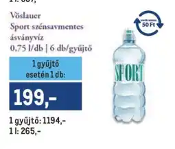 Metro Vöslauer Sport szénsavmentes ásványvíz ajánlat