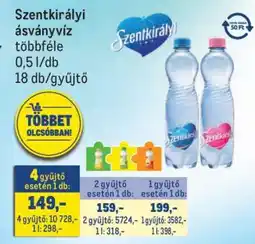Metro SZENTKIRÁLYI Ásványvíz ajánlat