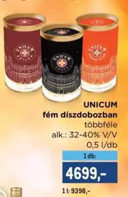 Metro UNICUM fém díszdobozban ajánlat