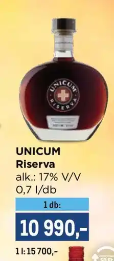 Metro UNICUM Riserva ajánlat