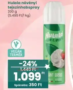 Interspar Hulala növényi tejszínhabspray ajánlat