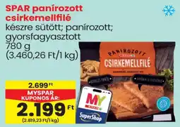 Spar spar panírozott csirkemellfilé ajánlat
