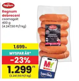 Spar Regnum debreceni csomagolt ajánlat