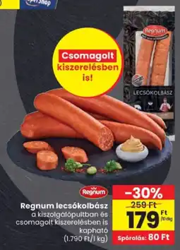 Spar Regnum lecsókolbász ajánlat