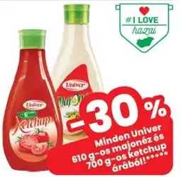 Spar Univer majonéz és ketchupp ajánlat