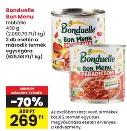 Spar Bonduelle Bon Menu ajánlat