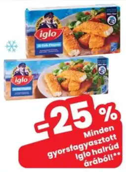 Interspar iglo gyorsfagyasztott halrúd ajánlat