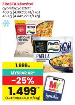 Interspar Frosta készétel ajánlat