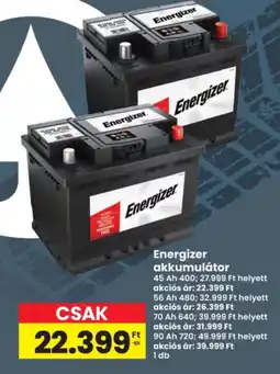 Interspar Energizer akkumulátor ajánlat