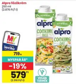 Interspar Alpro főzőkrem ajánlat