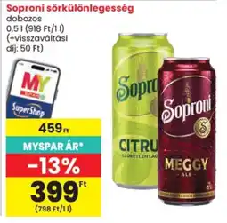 Spar Soproni sörkülönlegesség ajánlat