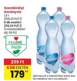 Spar Szentkirályi ásványvíz ajánlat