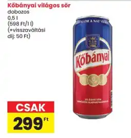 Spar Kőbányai világos sör ajánlat