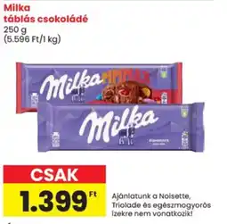 Spar Milka táblás csokoládé ajánlat