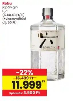 Interspar Roku japán gin ajánlat