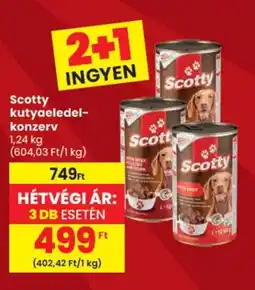 Spar Scotty kutyaeledel-konzerv ajánlat
