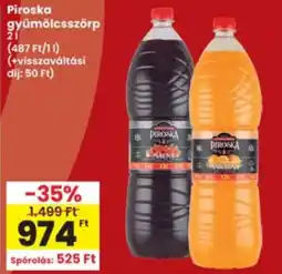 Interspar Piroска gyümölcsszörp ajánlat