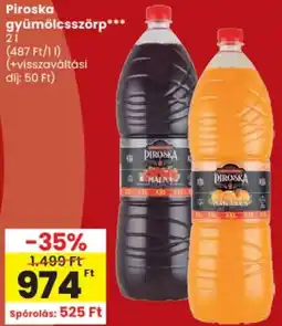 Spar Piroska gyümölcsszörp ajánlat