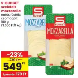 Spar S budget mozzarella ajánlat
