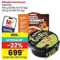 Spar Ribella hummusz ajánlat