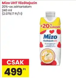 Spar Mizo főzőtejszín ajánlat