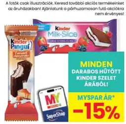 Spar kinder hűtött szelet ajánlat