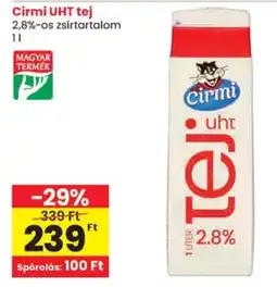 Spar Cirmi uht tej ajánlat