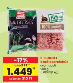 Spar S-budget darált sertéshús ajánlat