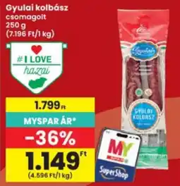 Interspar Gyulai kolbász ajánlat
