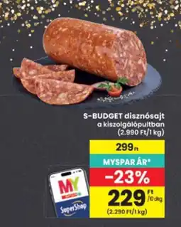 Interspar S-budget disznósajt ajánlat
