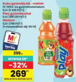 Interspar Kubu gyümölcslé ajánlat