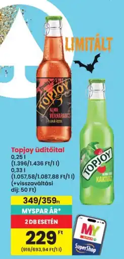 Interspar Topjoy üdítőital ajánlat