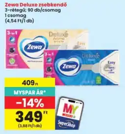 Interspar Zewa deluxe zsebkendő ajánlat