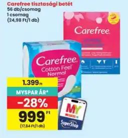 Interspar Carefree tisztasági betét ajánlat