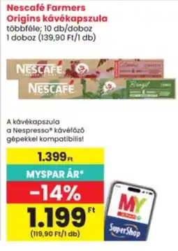 Interspar Nescafe farmers origins kávékapszula ajánlat