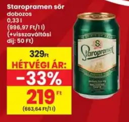 Interspar Staropramen sör ajánlat