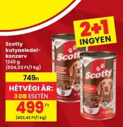 Interspar Scotty kutyaeledel-konzerv ajánlat