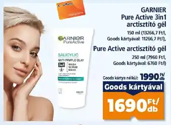 Garnier pure active arctisztító gél