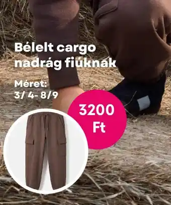 Bélelt cargo nadrág fiúknak