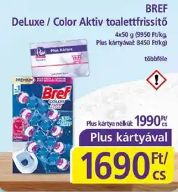 PlusMarket Bref deluxe color aktiv toalettfrissitő ajánlat