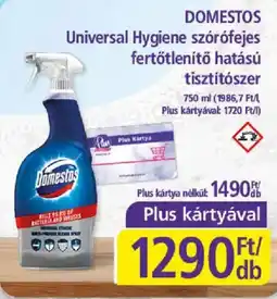 PlusMarket Domestos universal hygiene szórófejes fertőtlenítő hatású tisztítószer ajánlat