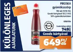 Goods Market Piroska gyümölcsszörp ajánlat