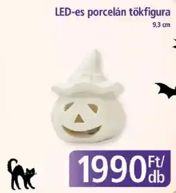 PlusMarket LED-es porcelán tökfigura ajánlat