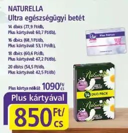 PlusMarket Naturella ultra egészségügyi betét ajánlat