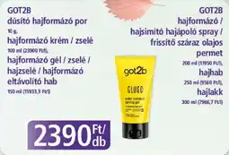 PlusMarket Got2b dúsító hajformázó por ajánlat