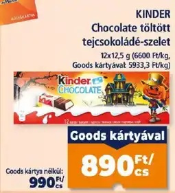 Goods Market Kinder chocolate töltött tejcsokoládé-szelet ajánlat