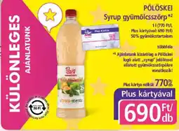 PlusMarket Pölöskei syrup gyümölcsszörp ajánlat
