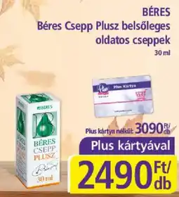 PlusMarket Béres csepp plusz ajánlat