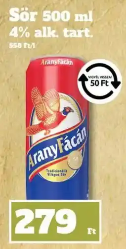 Family Diszkont AranyFácán sör ajánlat